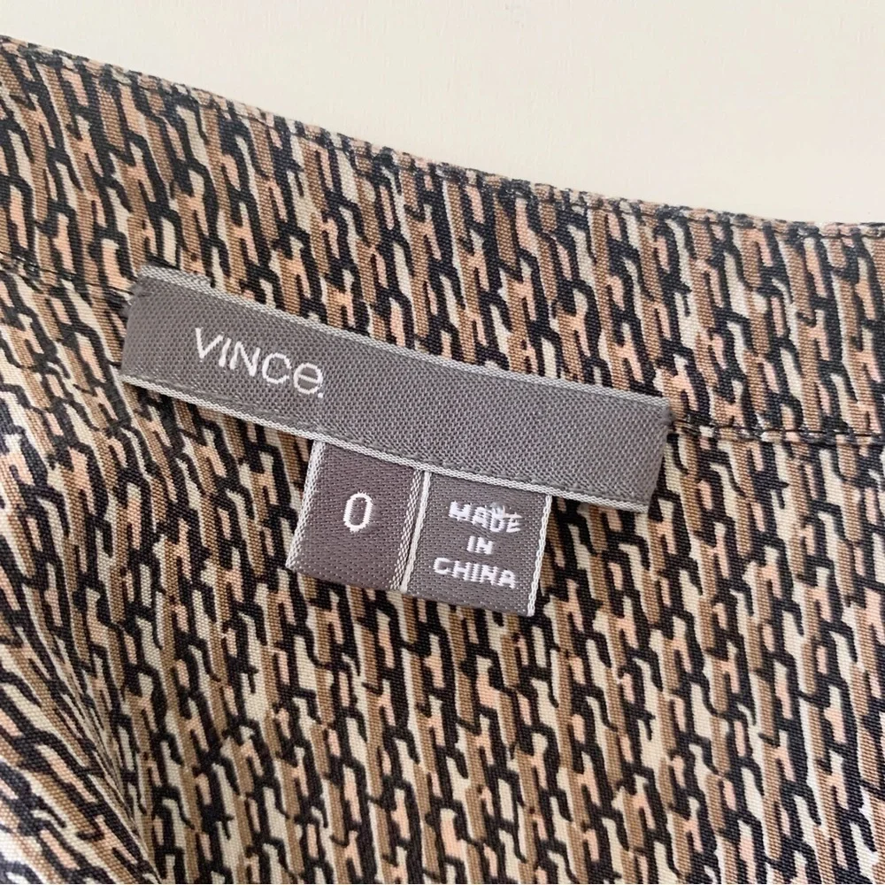 Vince Silk Drawstring Mini Shirt Dress Sz 0 - Picture 7 of 8